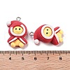 Christmas Theme Opaque Resin Pendants RESI-N039-106-3
