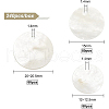 BENECREAT 240Pcs 3 Style Capiz Shell Pendants SHEL-BC0001-015-2