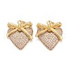 Brass Micro Pave Cubic Zirconia Pendants ZIRC-G170-18G-1