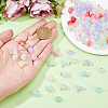 112Pcs 7 Styles Two Tone Acrylic Charms PALLOY-HY00033-3
