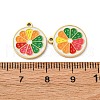 Fruit Seris 304 Stainless Steel Enamel Charms STAS-U060-03G-14-3