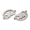 201 Stainless Steel Connector Charms STAS-Q245-19P-2