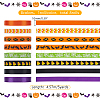   8Rolls 8 Colors Halloween Polyester Printed Grosgrain Ribbon OCOR-PH0004-26-2