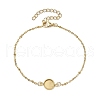 2Pcs 2 Colors 304 Stainless Steel Round Cabochon Setting Bracelets BJEW-JB11092-3