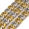Ion Plating(IP) 201 Stainless Steel Rectangle Link Chains CHS-A012-01B-1