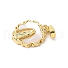 Brass Pave Natural White Shell Religion Pendants KK-S522-23G-A-2