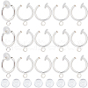SOFPLATE 30Pcs Brass Clip-on Hoop Earring Findings KK-SP0001-24S-1