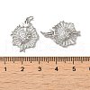 Rack Plating Brass Micro Pave Cubic Zirconia Pendant KK-WH0084-06P-3