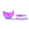 Transparent Spray Painted Glass Beads GLAA-I050-04E-3