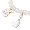 2Pcs 2 Styles Glass Round Beads Stretch Bracelets BJEW-JB11867-4