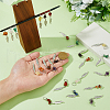 40Pcs 10 Styles Chip Natural Gemstone Big Pendants PALLOY-FH00058-4
