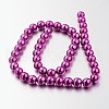 Non-magnetic Synthetic Hematite Bead Strands G-F301-8mm-03-2