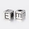 304 Stainless Steel Large Hole Letter European Beads STAS-H428-01AS-E-2