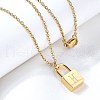 304 Stainless Steel Rolo Chain Pendant Necklaces NJEW-S444-01G-08-1
