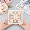 Natural Solid Wood Carved Onlay Applique Craft WOOD-FH0001-13-5