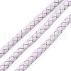 Braided Cowhide Leather Cord NWIR-N005-01R-3mm-3