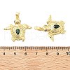 Tortoise Brass Micro Pave Cubic Zirconia Pendants KK-M325-09G-3