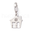 Non-Tarnish 304 Stainless Steel European Dangle Charms STAS-I192-05P-1