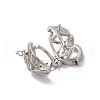 Rack Plating Brass Micro Pave Cubic Zirconia Fold Over Clasps KK-A222-02B-P-2