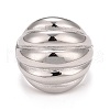 Non-Tarnish 304 Stainless Steel Textured Chunky Finger Ring RJEW-B040-04B-P-2