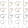 Unicraftale 24Pcs 4 Colors 304 Stainless Steel Half Hoop Earrings STAS-UN0023-99-1