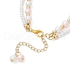4Pcs 4 Colors Glass Pearl Round Beaded Multi-strand Bracelets BJEW-JB11918-6