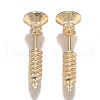 Vacuum Plating 304 Stainless Steel Unisex Punk Hip-hop Rock Nail Shape Screw Pierced Stud Earrings EJEW-F261-01F-1