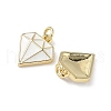Brass Enamel Charms KK-Q039-05A-G-2