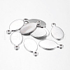 Tarnish Resistant 201 Stainless Steel Stamping Blank Tag Pendants STAS-Q109-1