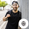 Unicraftale 8Pcs Retro Rondelle Skull 316 Stainless Steel Beads STAS-UN0060-08-6