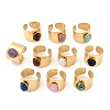 304 Stainless Steel Wide Band Open Cuff Rings RJEW-Z078-14G-4