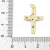 Brass Micro Pave Clear Cubic Zirconia Pendants KK-G522-51G-04-3