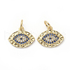 Brass Micro Pave Cubic Zirconia Charms KK-I658-66-1