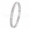 Stainless Steel Leaf Bangle with Enamel for Women BJEW-N017-017P-4