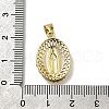Brass Micro Pave Cubic Zirconia Pendants KK-C090-35G-01-3