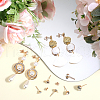 SOFPLATE 160Pcs 4 Size Alloy Crystal Rhinestone Stud Earring Finding ALRI-SP0001-01KCG-4