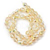 Electroplate Glass Beads Strands EGLA-L045-H-HP01-2