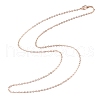 Brass Cable Chains Necklace Making MAK-N029-01RG-4