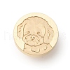 Golden Tone Wax Seal Brass Stamp Heads AJEW-U008-03G-03-1
