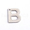 Tarnish Resistant 304 Stainless Steel Letter Charms STAS-O072-B-1