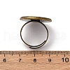 Brass Adjustable Ring Blank Base Cabochon Setting Components X-KK-O003-05AB-NF-4