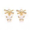 Brass Micro Pave Cubic Zirconia Charms KK-N263-74A-G-1