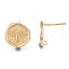 Brass Stud Earring Findings X-KK-T038-462G-2