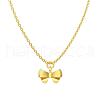 Bowknot 925 Sterling Silver Pendant Necklaces for Women NJEW-F338-04G-2