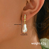 Elegant Brass Dangle Stud Earrings KS8037-3-2