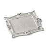 Brass Brass Pendant Cabochon Settings KK-V005-02P-04-2