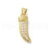 Rack Plating Brass Micro Pave Cubic Zirconia Pendants KK-Z086-64G-02-1