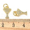 Rack Plating Brass Micro Pave Cubic Zirconia Pendants KK-K392-55G-3