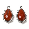 Natural Red Jasper Pendants G-B009-02P-L-1