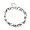Non-Tarnish 304 Stainless Steel Oval & Infinity Link Chain Bracelets for Women BJEW-K226-14C-P-4